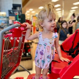 Posh Peanut Gemma Ruffled Cap Sleeve Bubble Romper